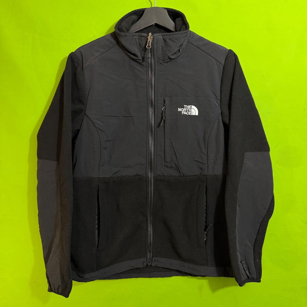 The North Face Denali Fleece Jacket Black Womens Medium Full Zip Mixed Media